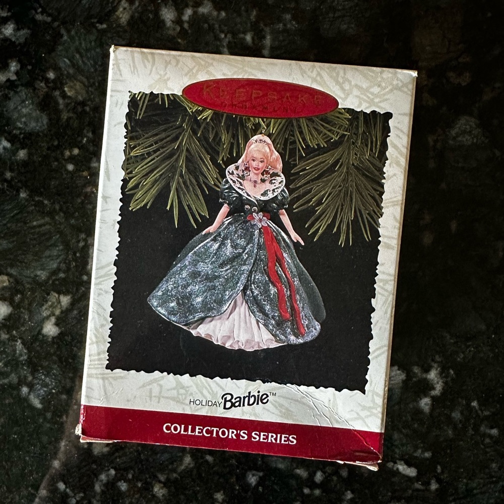 Vintage 1995 hallmark keepsake holiday Barbie ornament